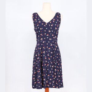 NWT DRAPER JAMES Floral Knit Shoulder Dress in Nassau Navy Multicolor Size 4